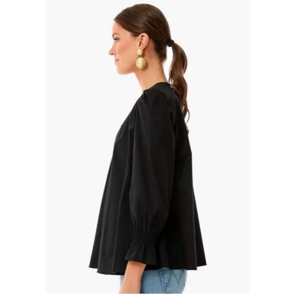 Tuckernuck Black V-Neck Puff-Sleeve Top - Picture 2 of 7